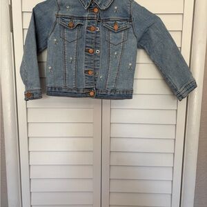 Old Navy Kids Blue Denim Jacket with Star Embroidery